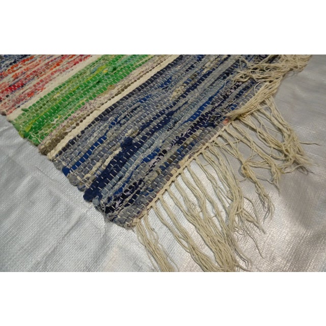 Textile Rag Rug Swedish Mid Century For Sale - Image 7 of 7