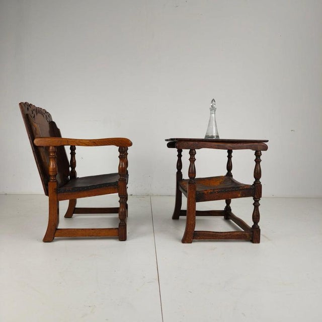 English Jacobean Monk Armchairs from F. Parker & Sons Ltd, Set of 2 For Sale - Image 16 of 17