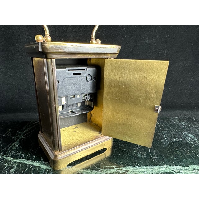 Brass Mid 20th Century Tiffany & Co. Brass Carriage Clock For Sale - Image 8 of 10