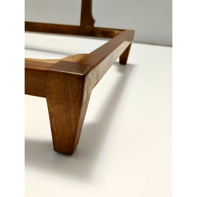 Olive Green Armchairs with Walnut Frames attributed to Paolo Buffa, Italy, 1940s, Set of 2 For Sale - Image 12 of 15