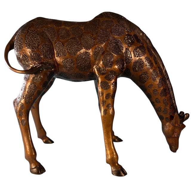 Vintage Bronze Giraffe Sculpture For Sale - Image 13 of 15