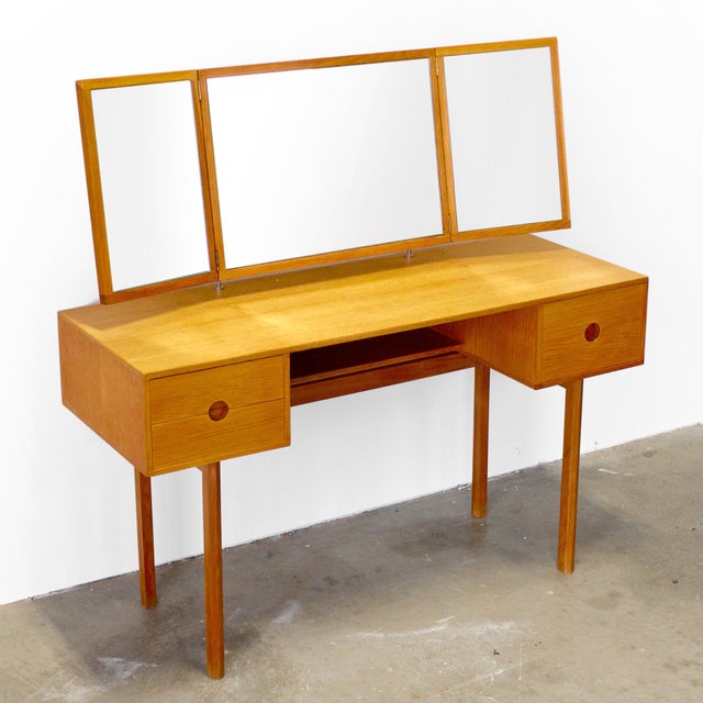 Mid-Century Modern Aksel Kjersgaard Vanity With Mirror Designed by Kai Kristiansen For Sale - Image 3 of 11