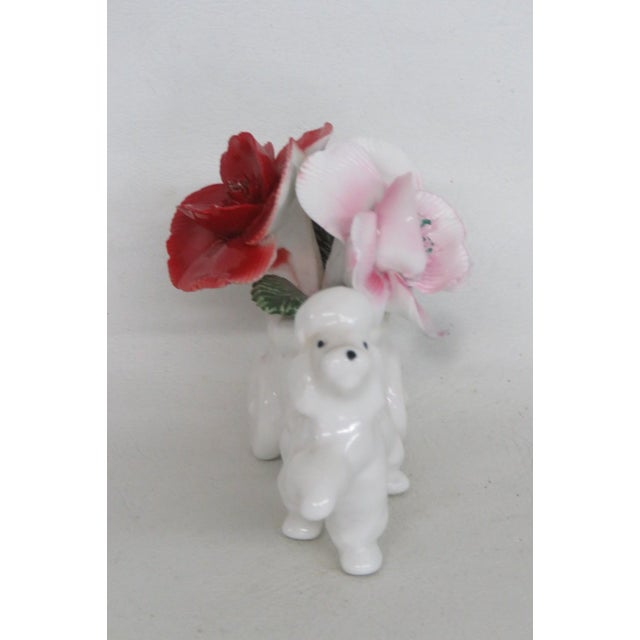 Thorley Bone China Figurine Poodle Pulling Cart of Flowers Made in England 5156b For Sale - Image 12 of 18