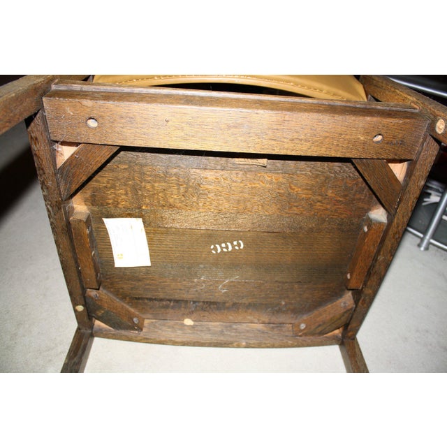 Mid 20th Century A Wonderfull Pair of Historic Gunlocke Company MCM Oak Armchairs For Sale - Image 11 of 16