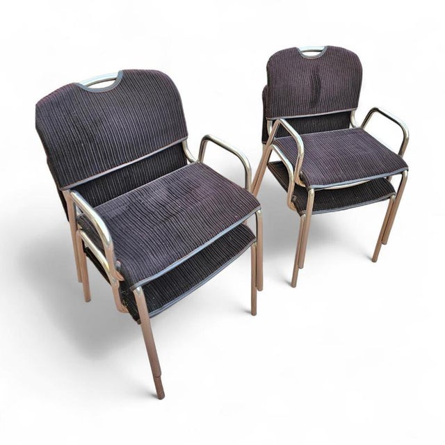 Textile Black Upholstery Castiglietta Dining Chairs by Castiglioni for Zanotta, Italy, 1960s, Set of 4 For Sale - Image 7 of 18