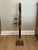 Vintage Indian Carved Wood Architectural Fragment on Iron Candle Stand For Sale In Orlando - Image 6 of 12
