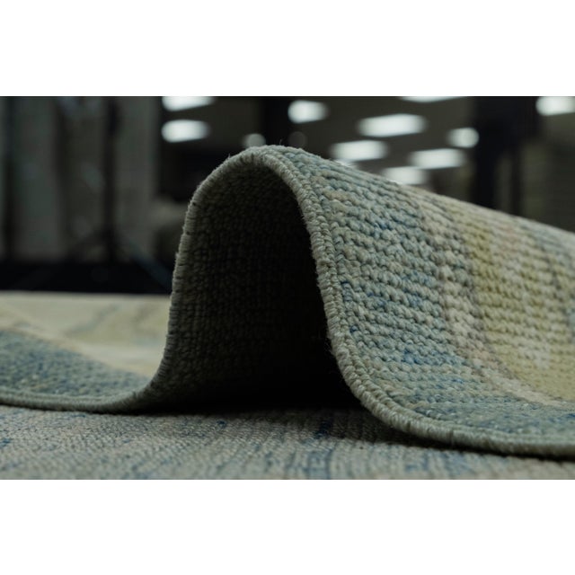 Blue Turkish Oushak Rug 10'2" x 13'10" #18601 For Sale - Image 8 of 8