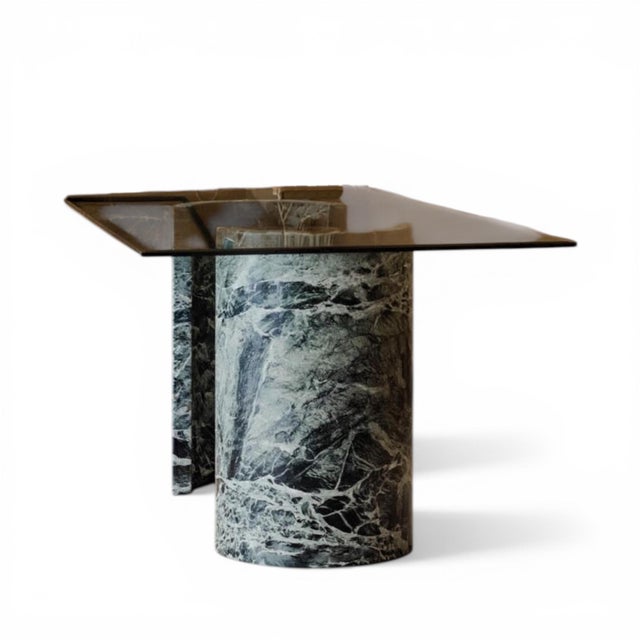 Dining Table in Curved Marble Stone For Sale - Image 9 of 10