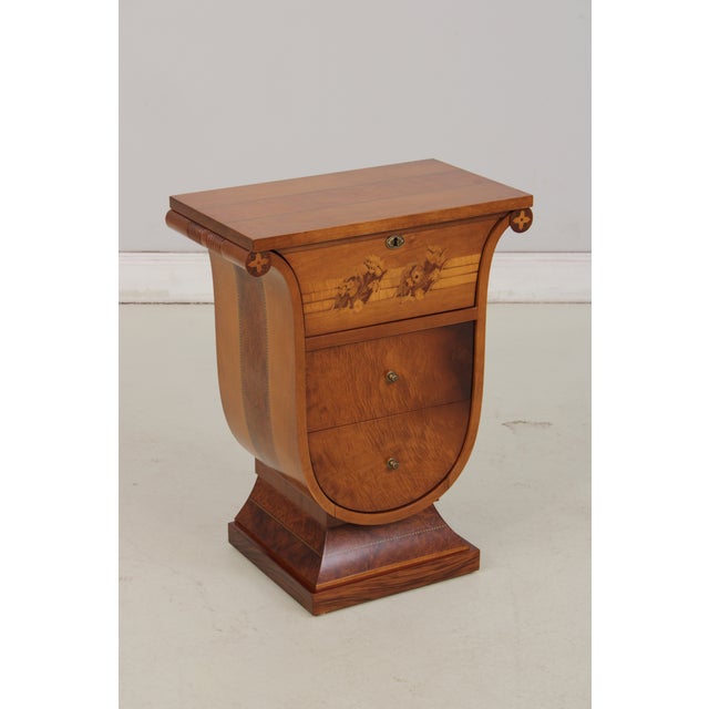 Italian Pair Napoleonic Italian Walnut Nightstands For Sale - Image 3 of 18
