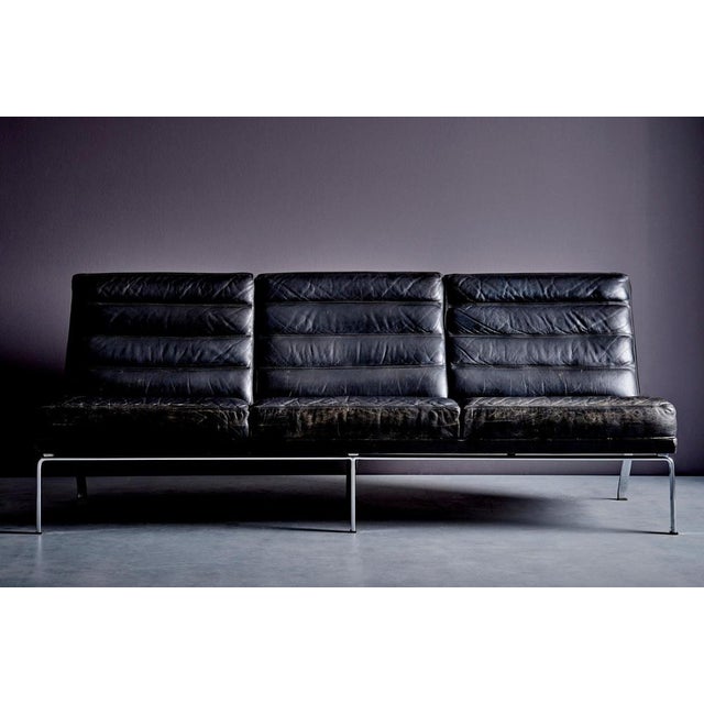 3-seater sofa in black leather by Horst Brüning for Kill International, Germany, 1960s Very good original condition. This...