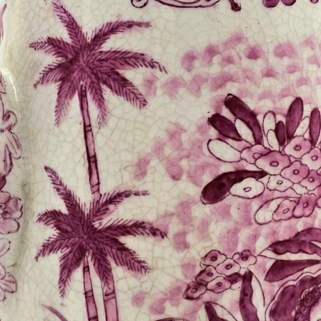 Late 20th Century Maximalist Pink Chinoiserie Lidded Coffee Pot, Fine Crackle Glaze Porcelain 11.75" For Sale - Image 11 of 17