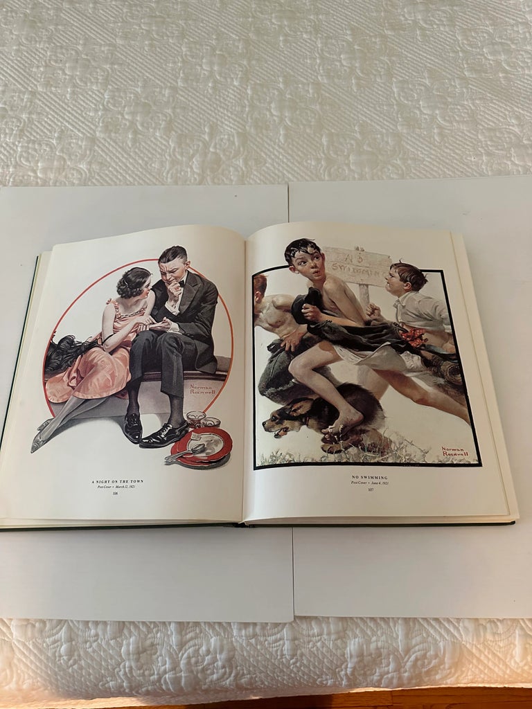 Vintage Large Norman Rockwell Coffee Table Book With 332 Magazine