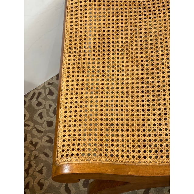 Wood rBauer International Inc. British Colonial Style Hand Cane Ottoman For Sale - Image 7 of 12