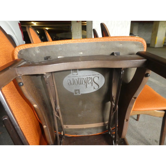 1960s Mid Century Modern Mandarin Orange Stakmore Folding Chairs - Set of 6 For Sale - Image 11 of 12