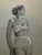 Original graphite pencil drawing by American artist and illustrator Theodore E. Schrock (1879–1952), depicting a poised...