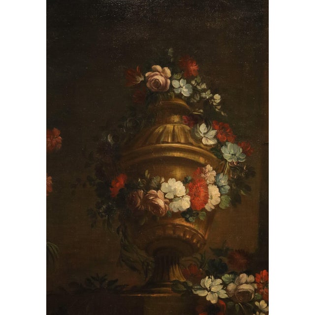 Pietro Francesco Gambone, Still Life Flowers, 18th Century, Oil Painting on Canvas, Framed For Sale - Image 4 of 13