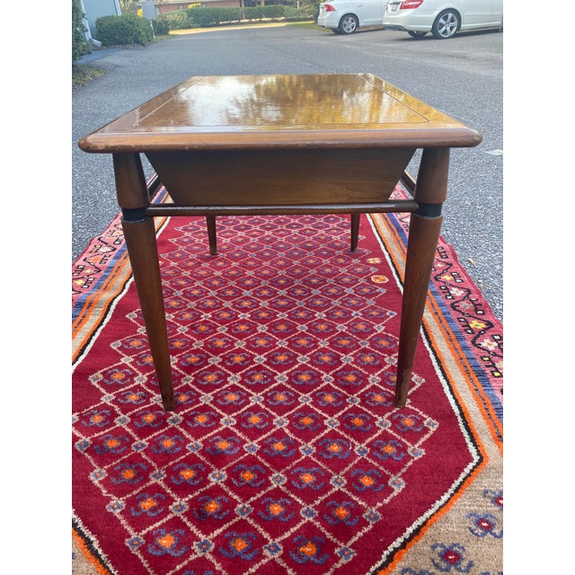 Wood Mid-Century Modern End Table With Drawer For Sale - Image 7 of 13