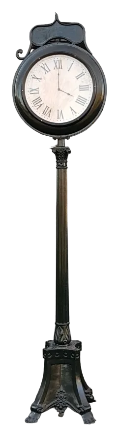 Vintage Double Sided Standing Station Clock