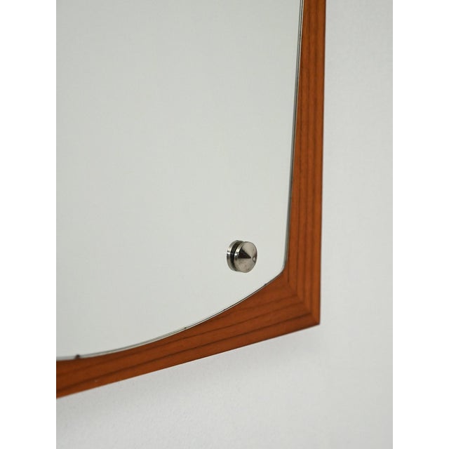 Scandinavian Mahogany Wall Mirror, 1950s For Sale - Image 3 of 7