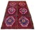 Deep Burgundy & Hot Pink Vintage Rug | 4x6 Turkish Rug Geometric Wool Kilim | Mid Century Tribal Accent - 3′10″ X 6′3″ For Sale - Image 6 of 11