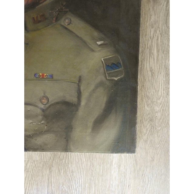 Early 20th Century Early 20th Century Ww1 Soldier Portrait Painting For Sale - Image 5 of 11