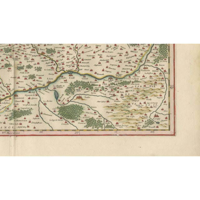 Willem Janszoon Blaeu, Map of Beauvais, Picardy, France, 1642 For Sale - Image 6 of 11