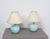 Blue Mid-Century Italian Blue Glass and Brass Table Lamps, 1950s, Set of 2 For Sale - Image 8 of 8