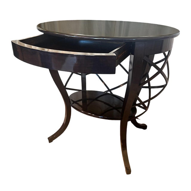 Brown Late 20th Century Bespoke Side Table, by Legendary Craftsman L. Rossi For Sale - Image 8 of 10