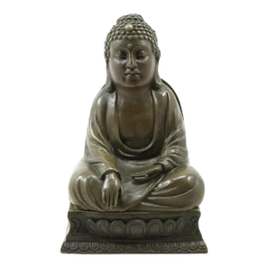 After Franz Bergman, Bronze Buddha Case That Opens to Expose Nude Goddess