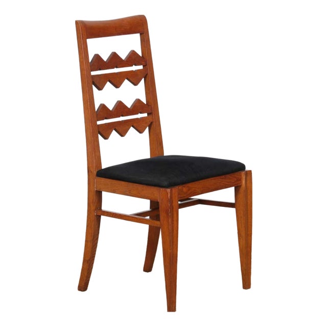 Vintage French Oak Chair, 1950s For Sale