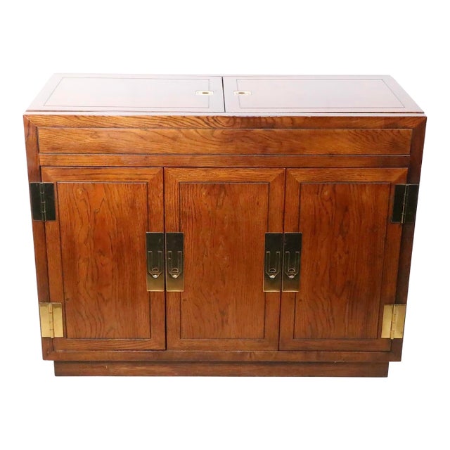 Campaign Style Dry Bar by Heneredon C. 1970/90's For Sale