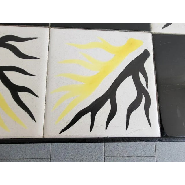 Mid-Century Modern Large Mid-Century Coffee Table in Ceramic & Steel, 1950s For Sale - Image 3 of 10