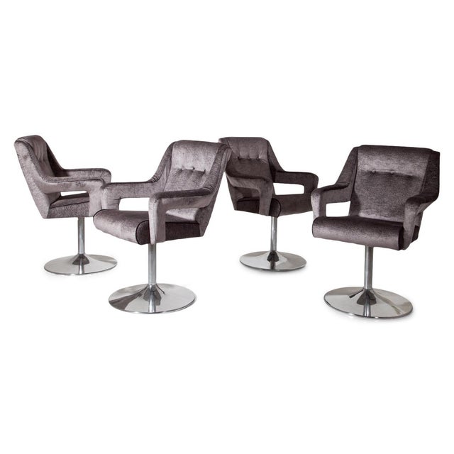Mid-Century Italian Swivel Chairs, Set of 4 For Sale - Image 10 of 18