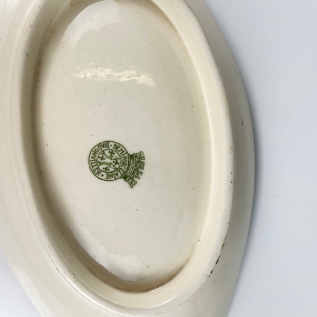1920s Vintage Clover Model Dish by Ravier Badonviller, 1920s For Sale - Image 5 of 10
