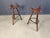Beautiful hand made mid century tripod bar stools with backrests. Good original condition. 1960s - Spain Dimensions:...