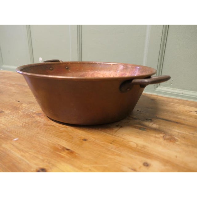 1920s Large Double Handled Jam Pan in Copper, 1920 For Sale - Image 5 of 7