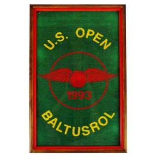 Vintage Framed 1993 u.s. Open Baltusrol Golf Towel For Sale