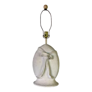 Vintage Ribbon Design Plaster Table Lamp