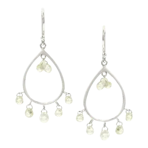 Chandelier Earrings in 18k White Gold Diamond Dangle Earrings - 2 Pieces