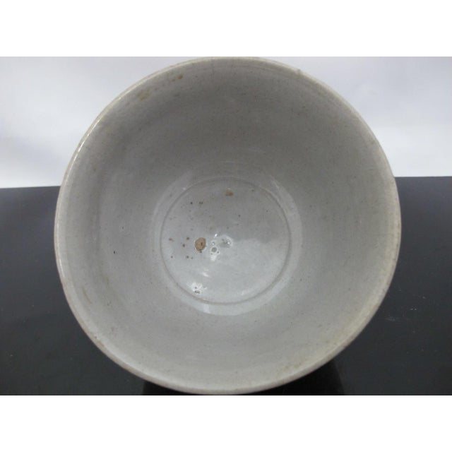 19th Century Chinese Longquan Celadon Pottery Footed Tea Bowl For Sale - Image 5 of 10