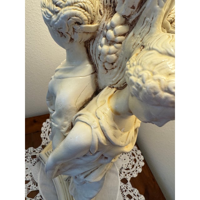 Rococo Vintage Hollywood Regency Lamp-Three Graces Statue Base No Shade For Sale - Image 11 of 11