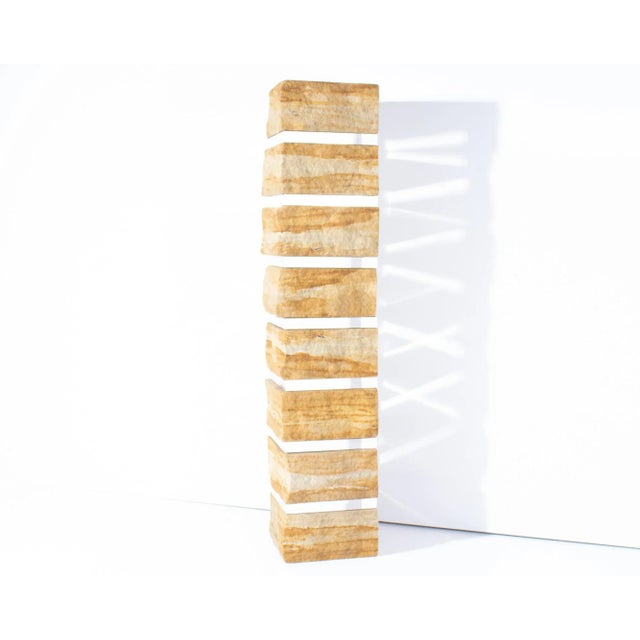 Late 20th Century Sandstone and Acrylic Sculpture by Anna Lee Chalos-McAleese For Sale - Image 5 of 8