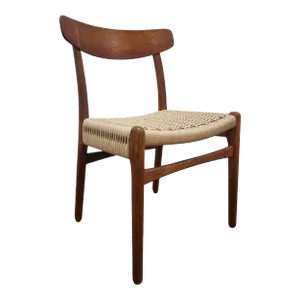 Vintage Oak and Teak Ch23 Side Chair by Hans Wegner