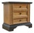 Bedside Table in Wood with Black Details For Sale