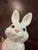 Vintage White Ceramic Bunny Rabbit Figurine With Pink Nose For Sale - Image 4 of 5