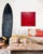 Paint Contemporary Geometric Abstract Square Oil Painting Monochromatic–Red Gold Leaf Edges by Stephen Cimini For Sale - Image 7 of 7