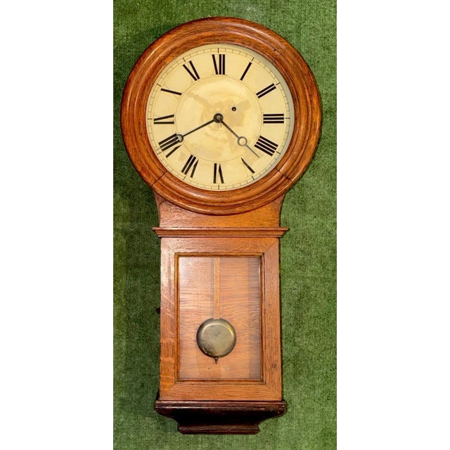 Eastman Clock Co Boston, Antique Weight Driven Regulator Wall Clock For Sale - Image 11 of 15