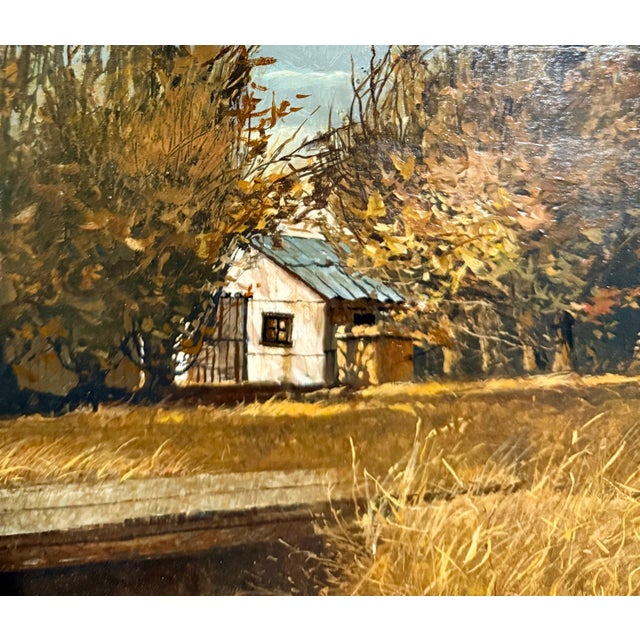 Brown Gregory Sumida, Original Oil Painting Pickup Crossing Gregory Sumida California Artist Americana, 1976 For Sale - Image 8 of 13