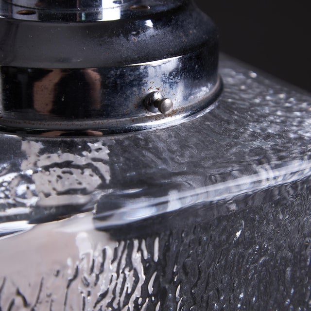 Art Deco Dappled Glass Cuboid Pendant, 1960s For Sale - Image 3 of 12