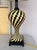 Mackenzie Childs Vintage Art Deco Yellow & Black Checkered or Chevron Pattern Lamp For Sale - Image 4 of 8